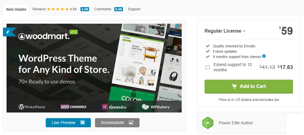 WoodMart is one of the best eCommerce themes for WordPress