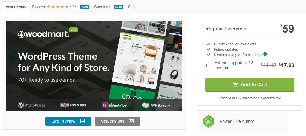 WoodMart is one of the best WooCommerce themes for furniture