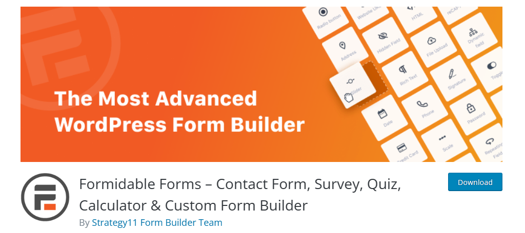 Formidable Forms is the best WordPress survey plugin