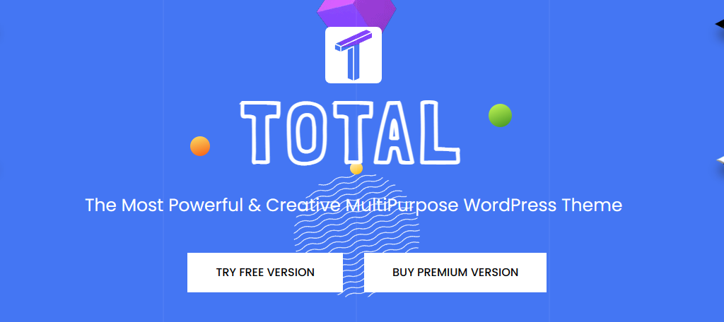 Total is one of the best free multipurpose themes for building business sites with