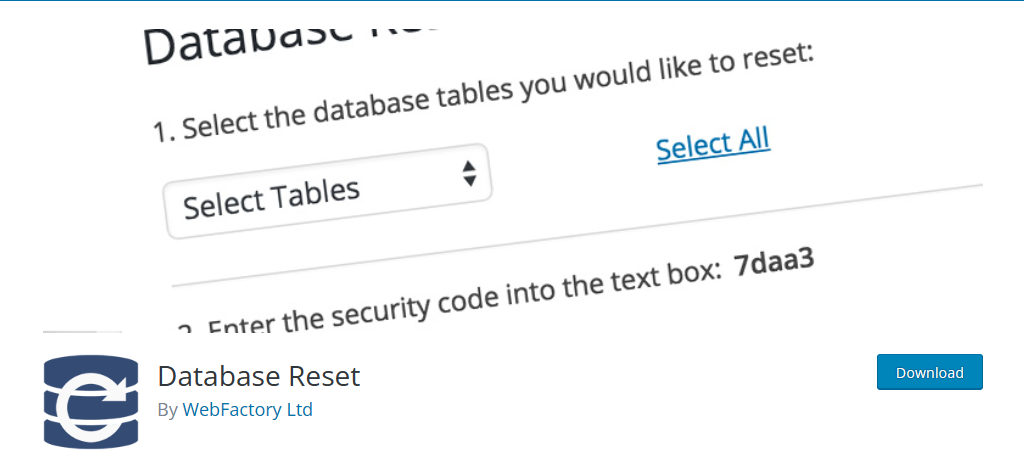 Database reset is the best plugin for WordPress