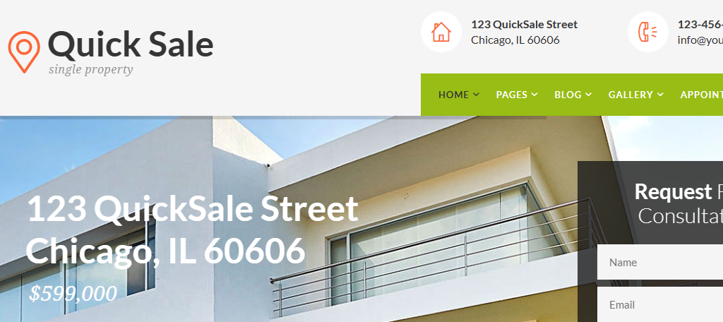 Quick Sale is one of the best real estate themes