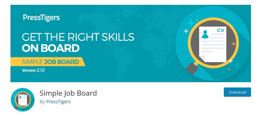 Simple Job Board is the best free plugin for WordPress