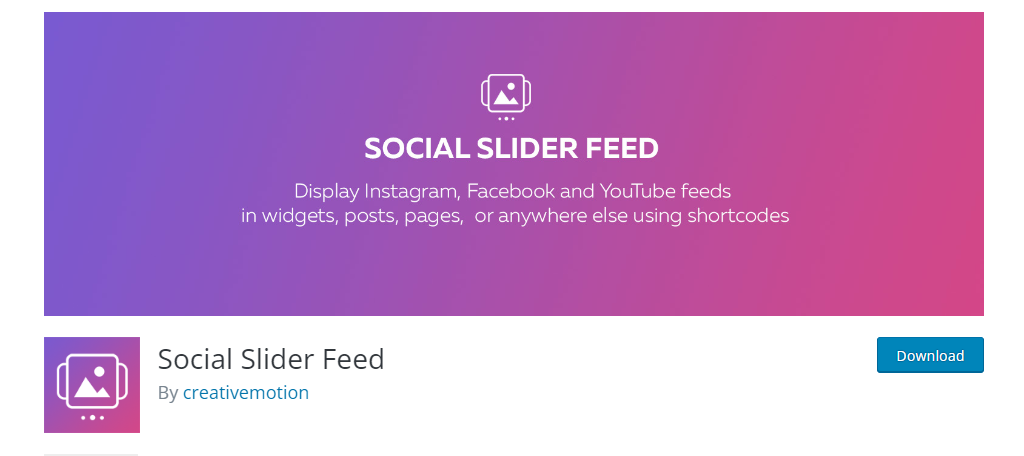 Social Slider Feed