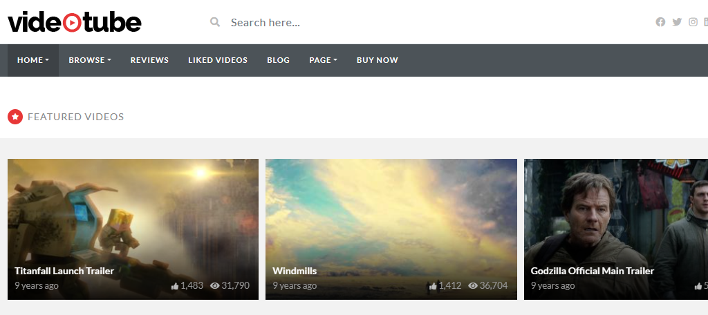 Videotube is the best video theme for WordPress
