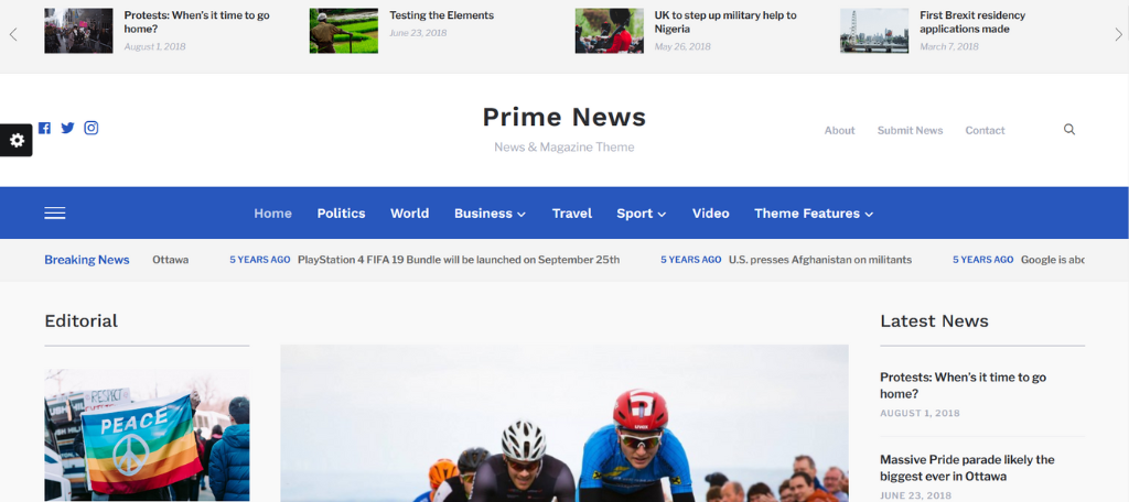 Prime News Layout