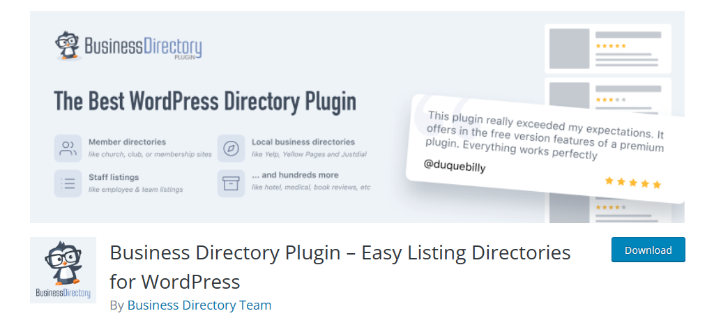 Business Directory Plugin is one of the best directory plugins for businesses in WordPress