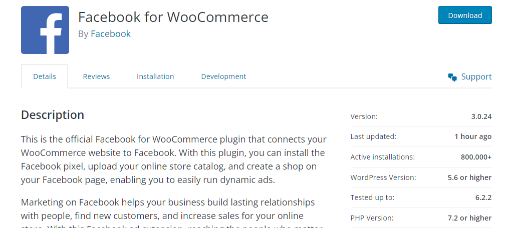 Facebook For WooCommerce is one of the best WordPress plugins