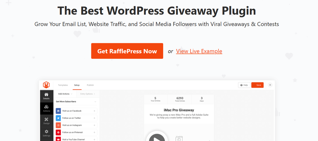 RafflePress is one of the best Facebook plugins for WordPress