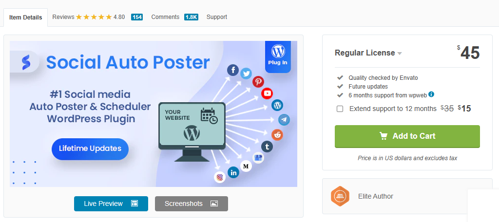 Social Auto Poster is one of the best Facebook plugins for WordPress