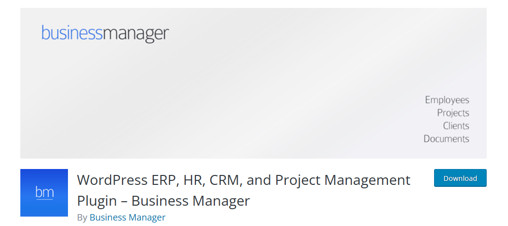 Business Manager is one of the best project management plugins for WordPress