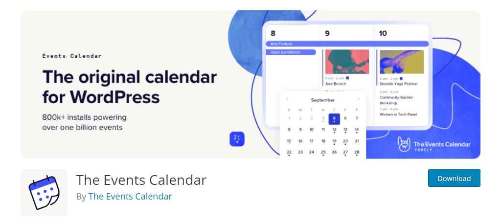 The Events Calendar plugin is one if the best on WordPress