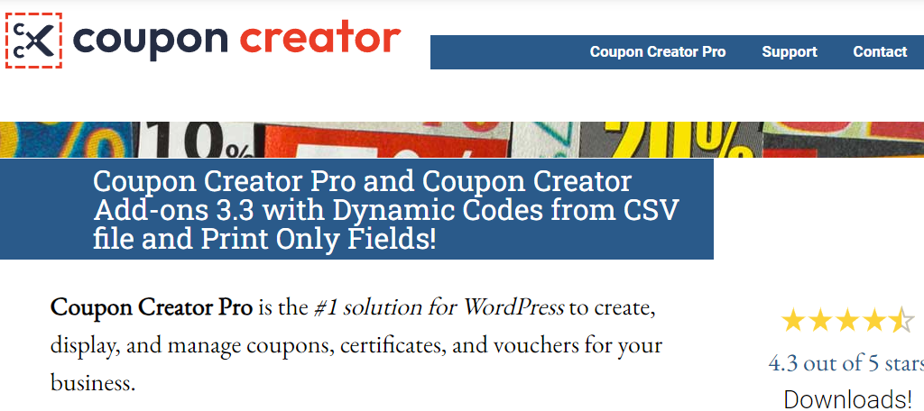 Coupon Creator is the best coupon plugin for WordPress