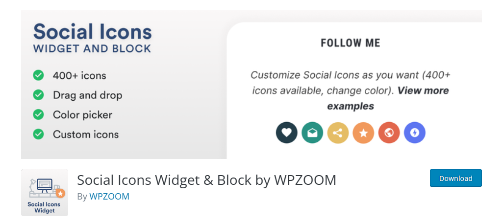 Social Icons Widget