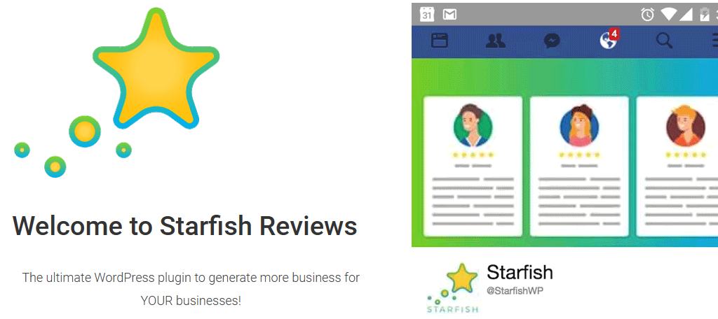 Starfish Reviews is one of the best review plugins for WordPress