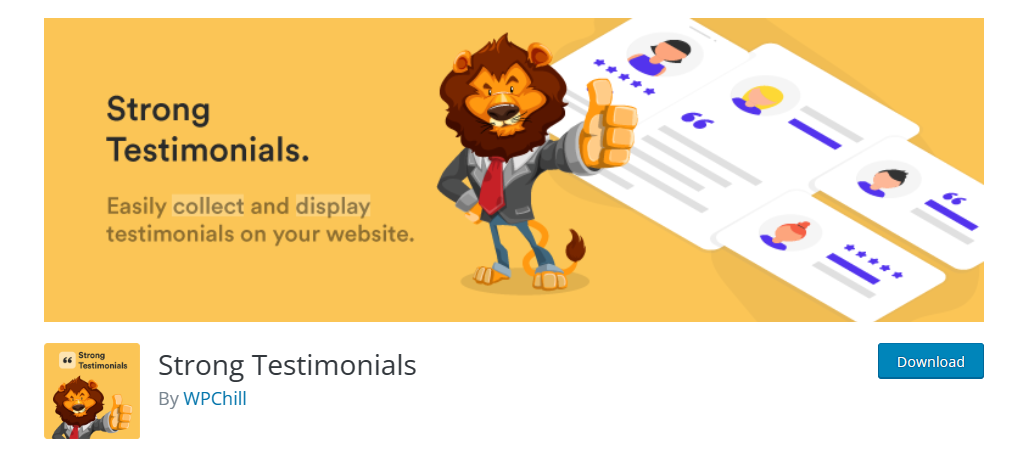 Strong Testimonials is one of the best review plugins for WordPress