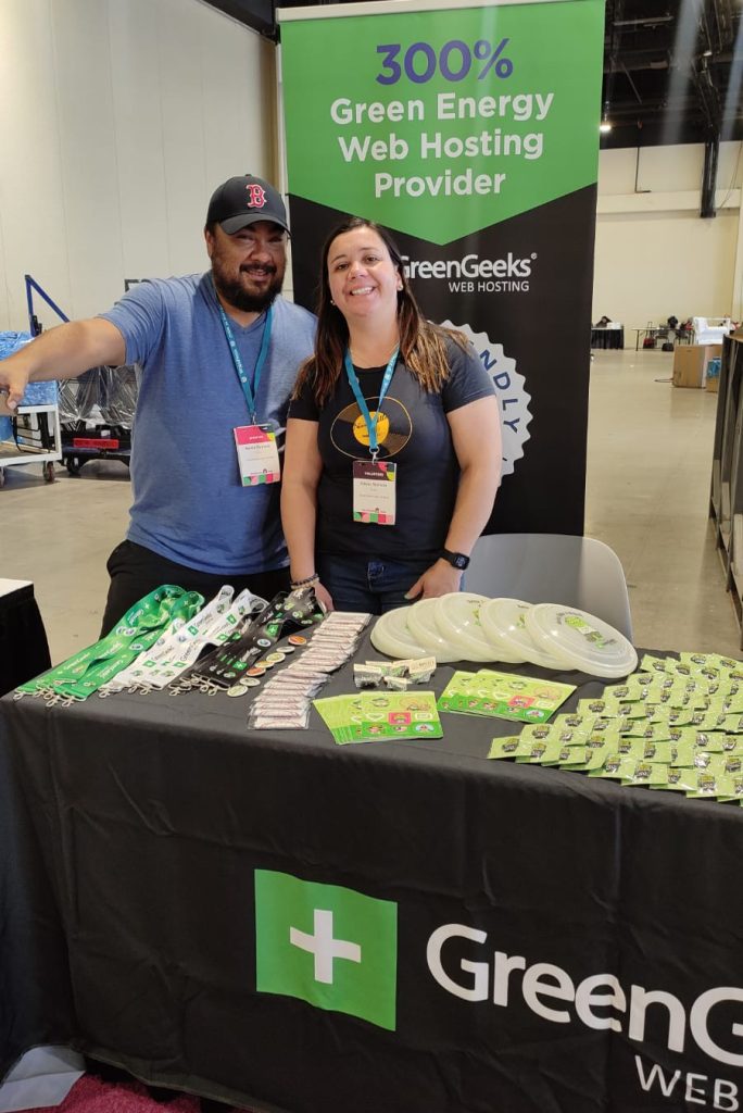 Marco and Ericka at WordCamp US