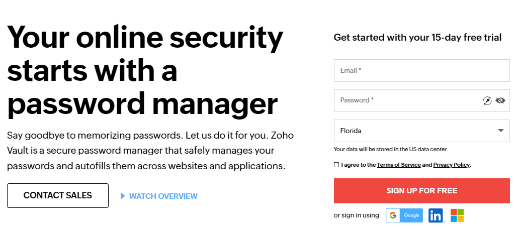 Zoho Vault is one of the best password managers