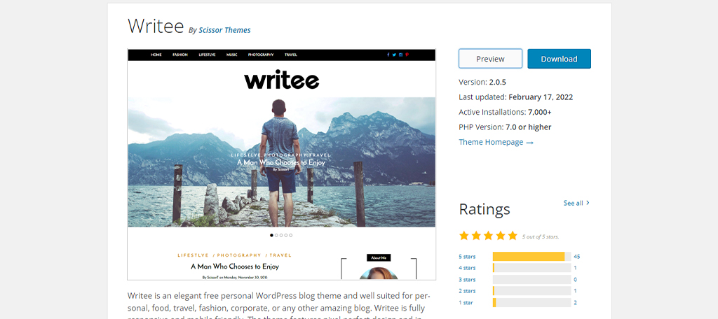 Writee Theme