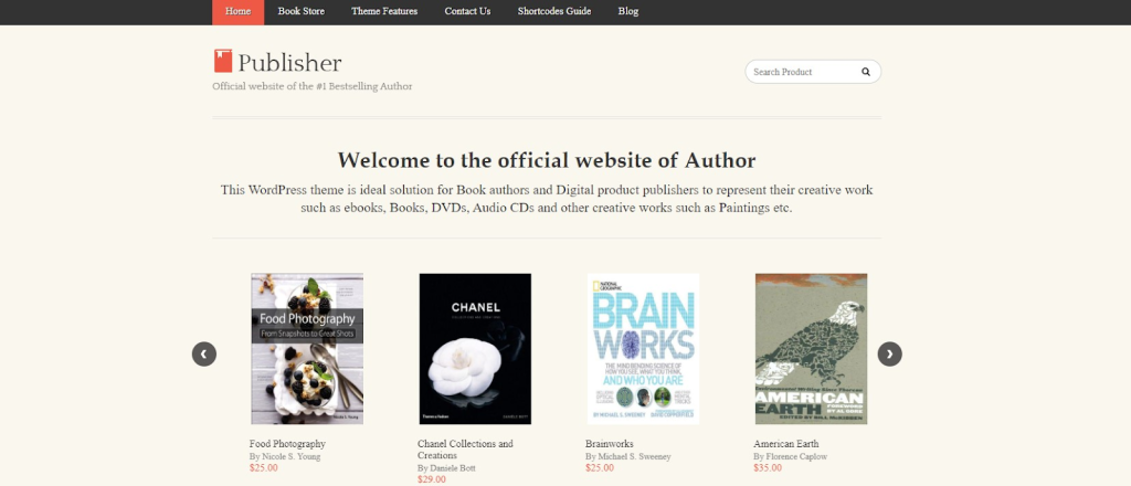 Publisher WordPress eBook Theme