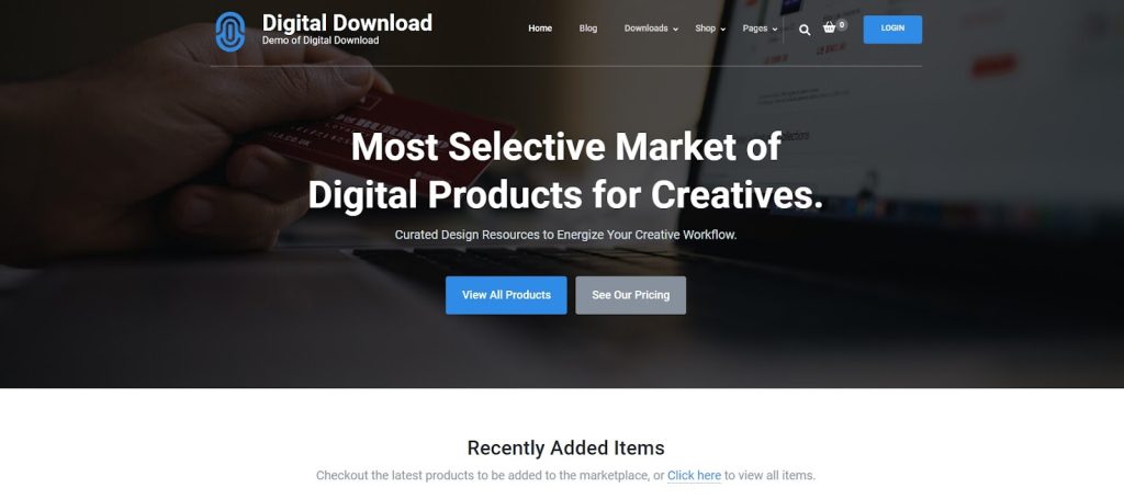 Digital Download WordPress Theme