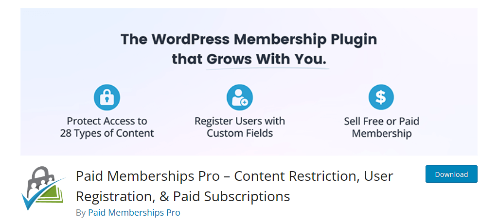 Paid Membership Pro WordPress LMS plugin