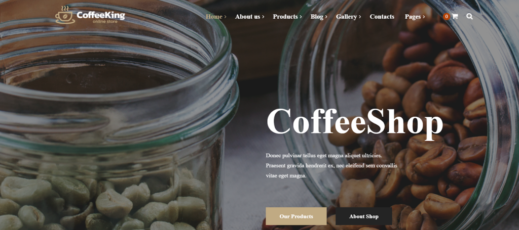 CoffeeKing wordpress theme