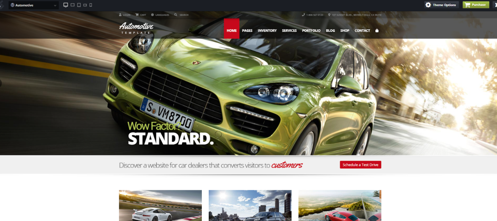 Automotive car dealer theme WordPress