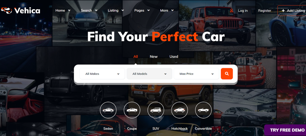 Vehica car dealer theme WordPress