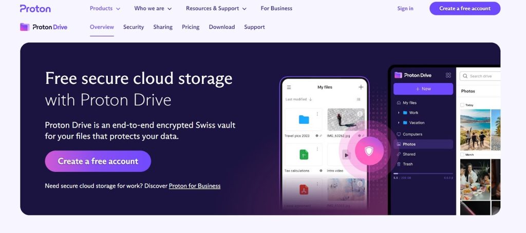 Proton Drive cloud storage