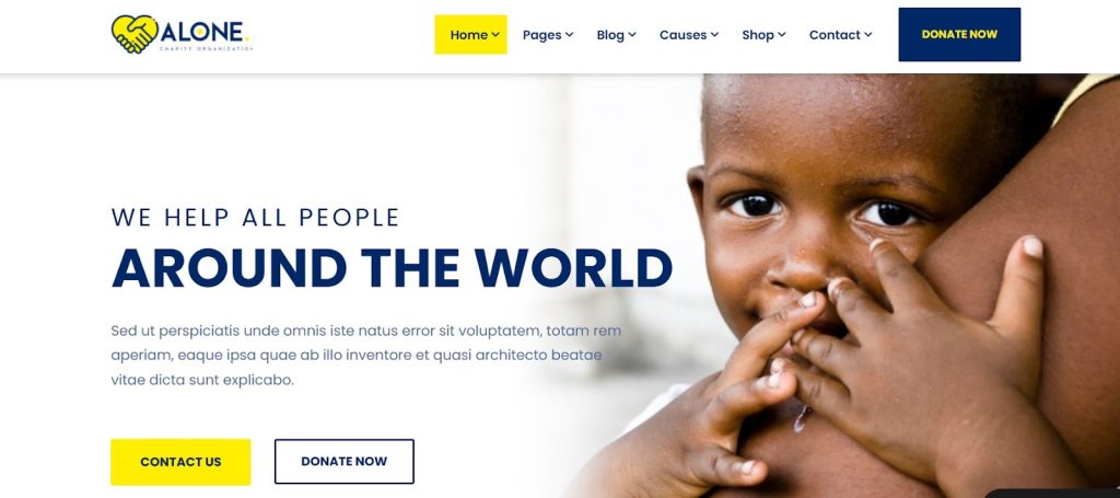 use alone as a wordpress theme for nonprofits