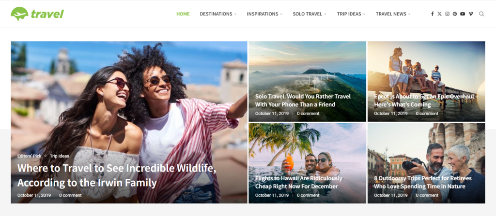 soledad wordpress travel blog theme