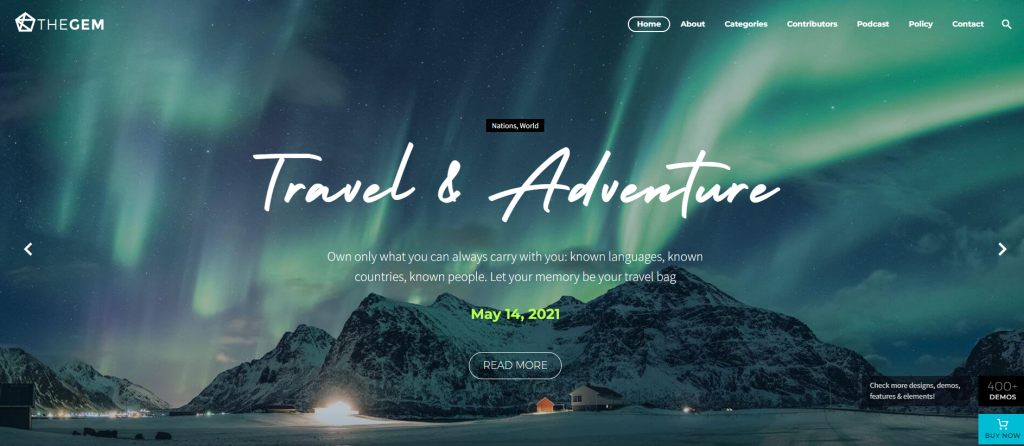 the gem wordpress travel blog theme