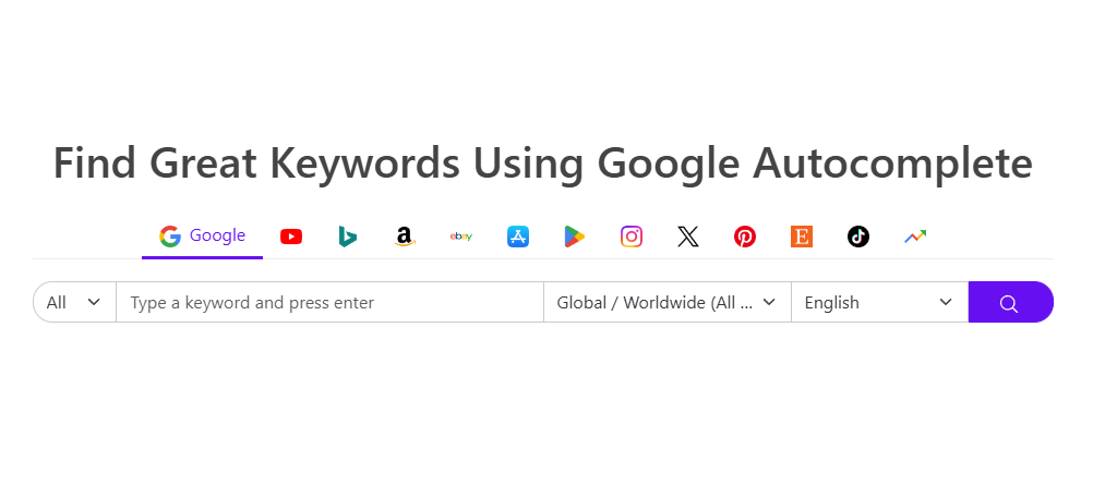 Keyword Tool