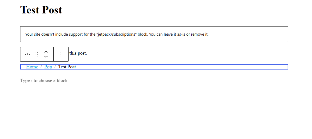 Breadcrumb Block