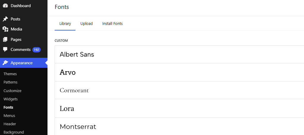 Fonts