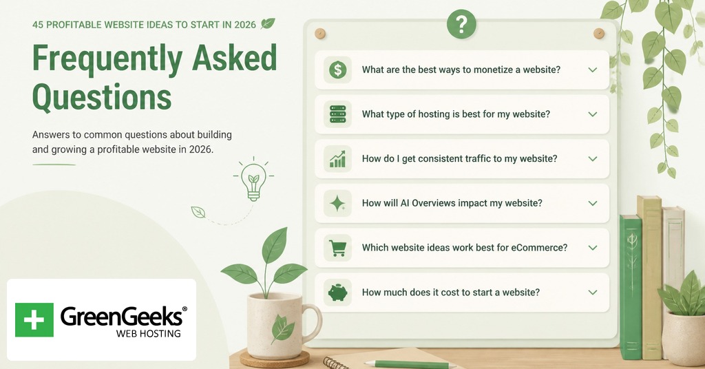 Frequently asked questions about profitable website ideas in 2026