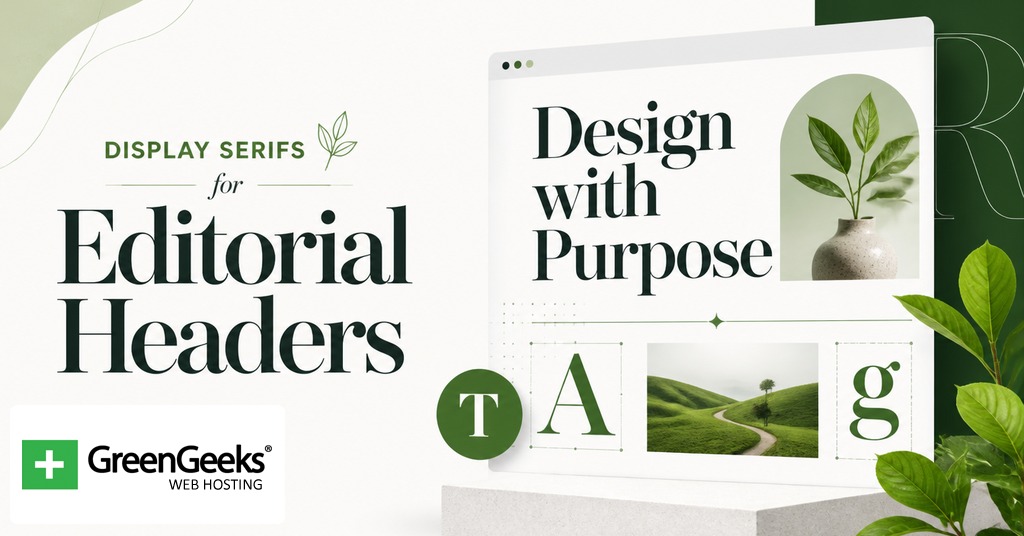 Display serif Google Fonts for editorial website headers