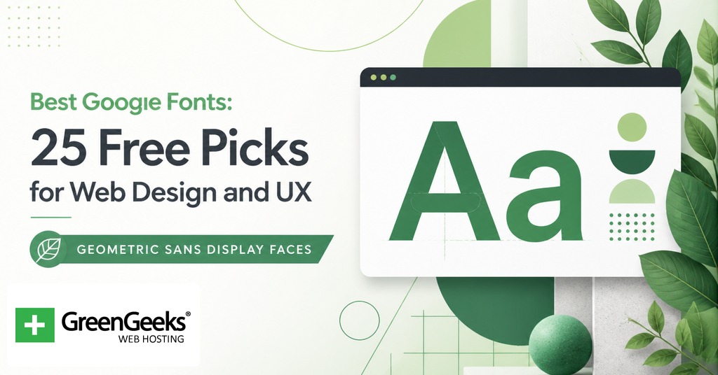 Geometric sans Google Fonts for display headings and branding