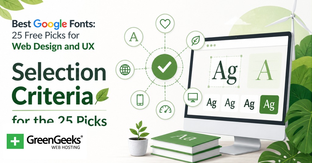 Selection criteria for choosing the best Google Fonts for web design