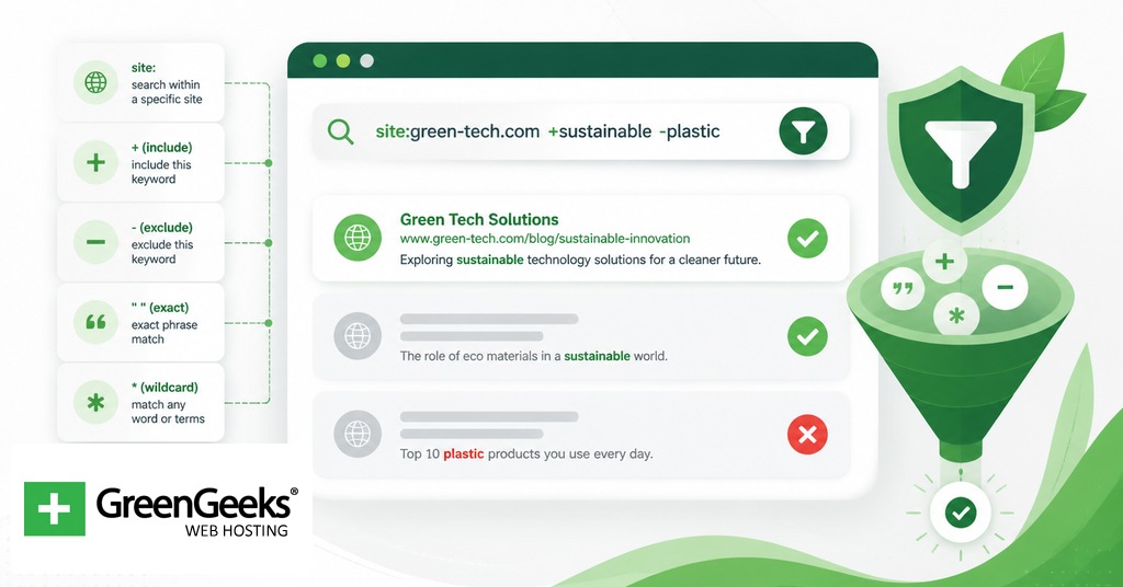 Site and content filtering Google search operators for SEO audits