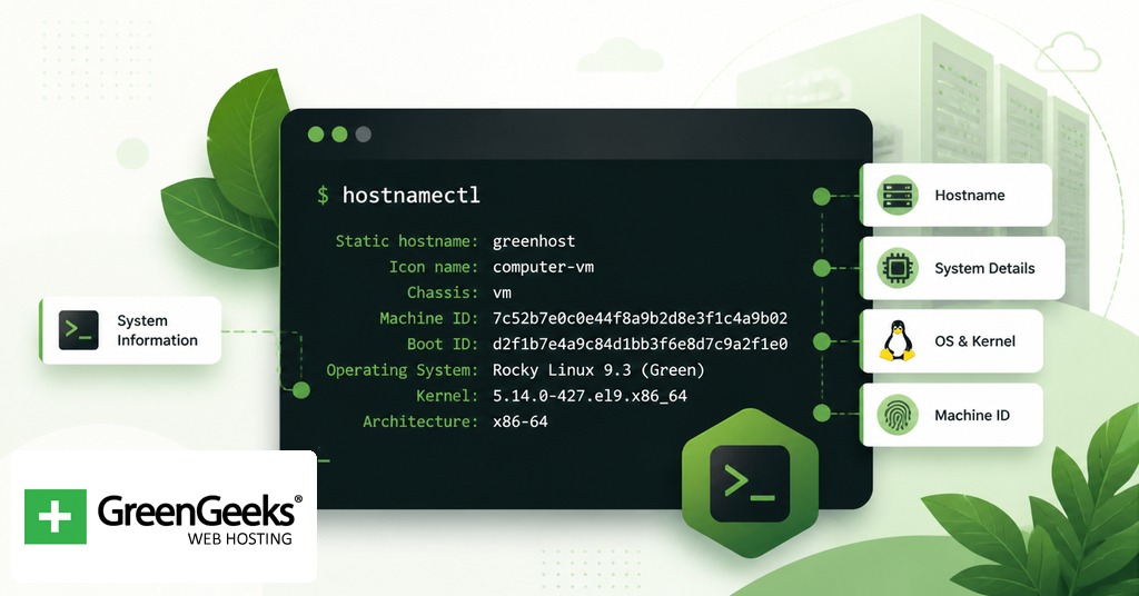 hostnamectl command showing Ubuntu operating system details