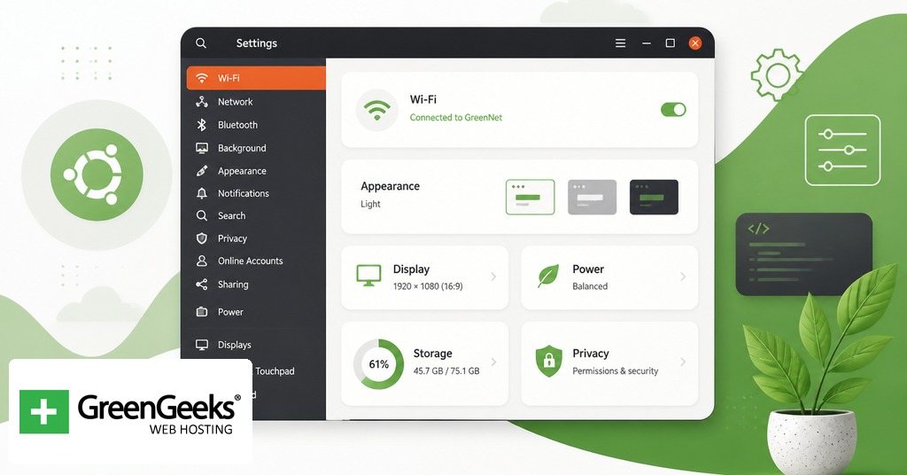 Ubuntu desktop Settings About panel showing OS version