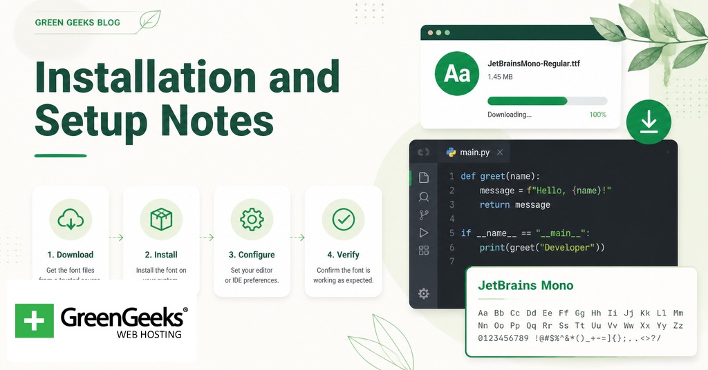Installation and setup notes for coding fonts