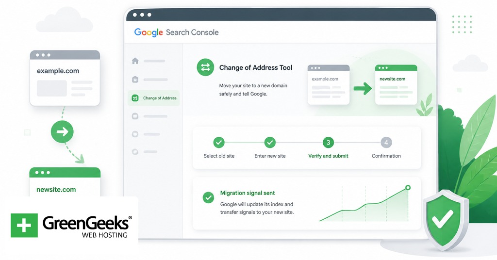 Google Search Console Change of Address tool for domain migration