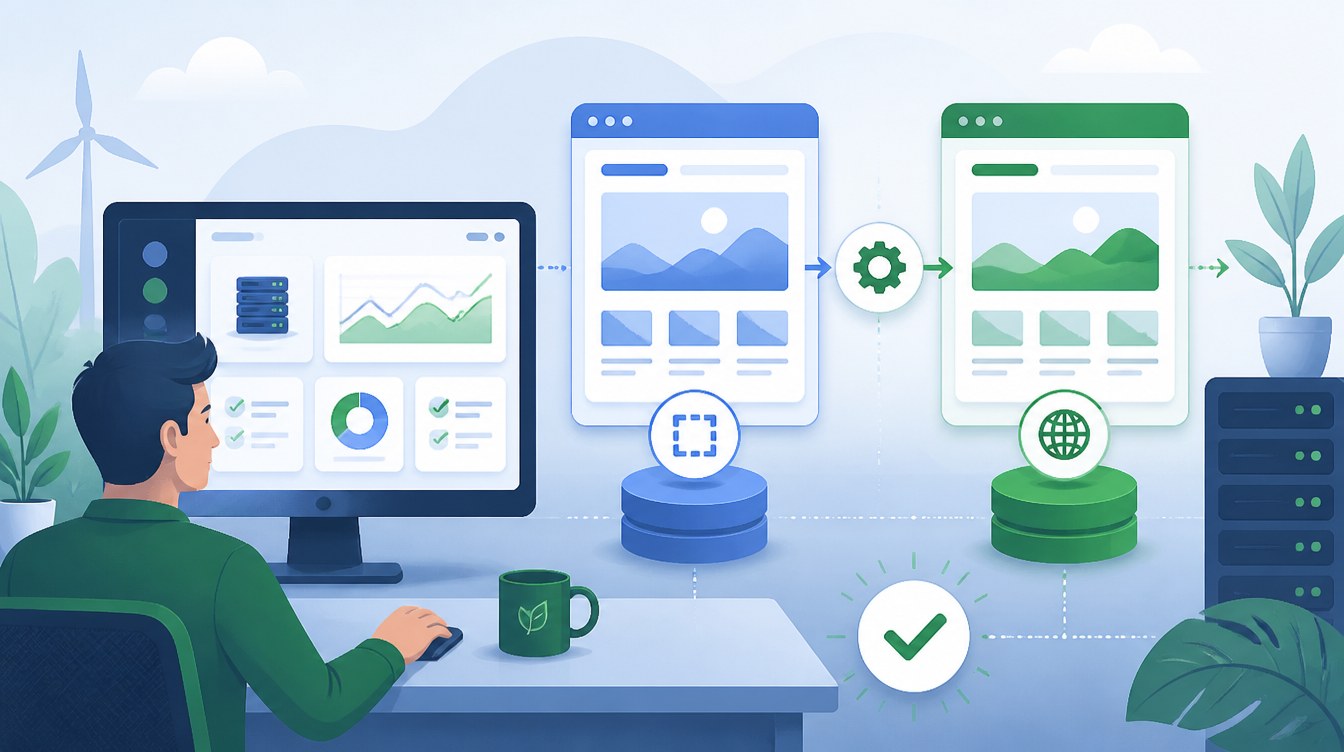 Preparing and Updating a Site on GreenGeeks visual for WordPress 7.0 features and AI connectors.