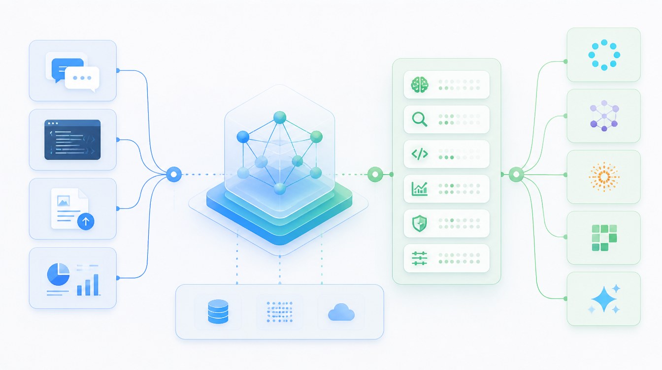 The AI Client and the Abilities API visual for WordPress 7.0 features and AI connectors.