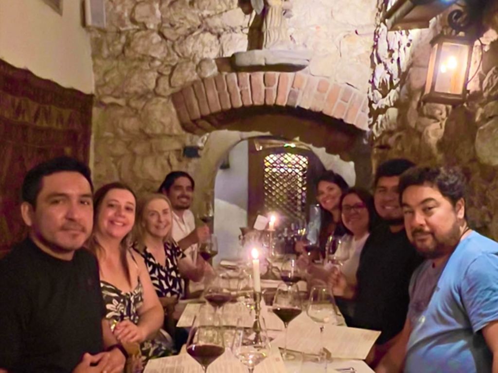 Team dinner at Pod Aniolami Restaurant in Market Square, Krakow, Poland