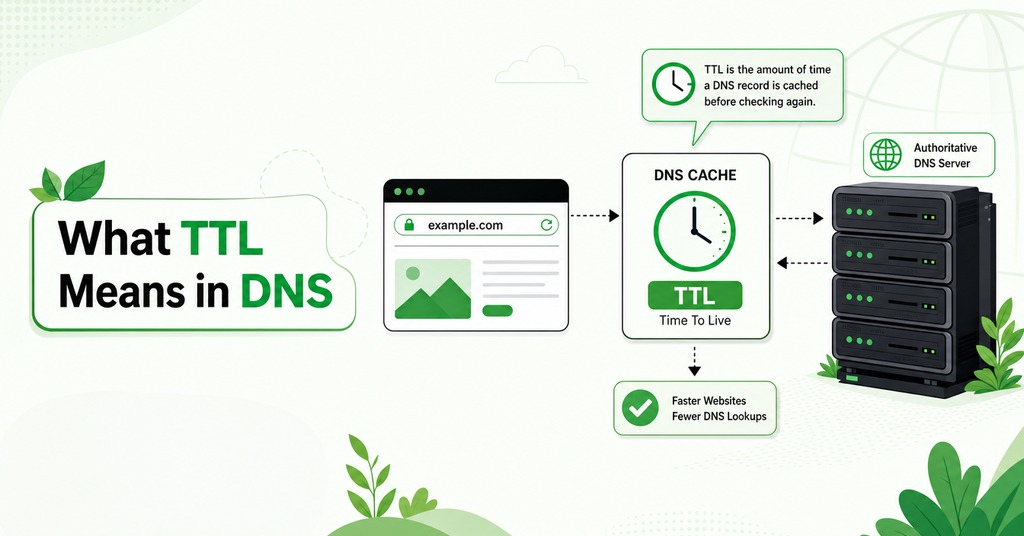 GreenGeeks illustration of what ttl means in dns for what is dns & why record changes take time to update