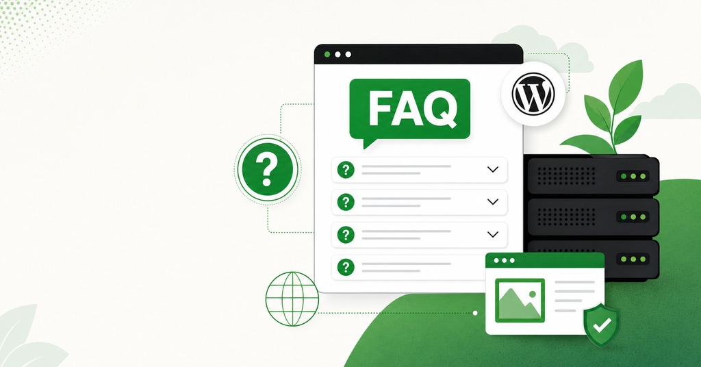 GreenGeeks illustration of frequently asked questions for error establishing a database connection